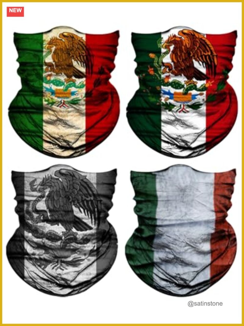 4-Pack Neck Gaiter Face Mask Head Wrap Balaclava for Outdoor Sports